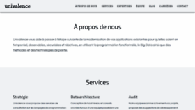 What Univalence.io website looked like in 2020 (5 years ago)