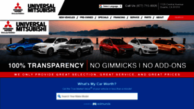 What Universalmitsubishi.com website looked like in 2020 (4 years ago)