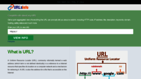 What Urlsinfo.com website looked like in 2020 (4 years ago)