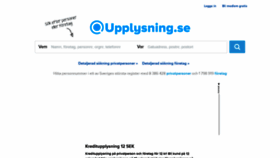 What Upplysning.se website looked like in 2020 (4 years ago)