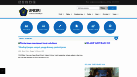 What Unisri.ac.id website looked like in 2020 (4 years ago)