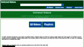 What Unlistedvideos.com website looked like in 2020 (4 years ago)