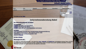 What Unternehmensberatung-babel.de website looked like in 2020 (4 years ago)