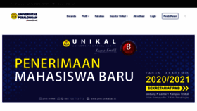 What Unikal.ac.id website looked like in 2020 (4 years ago)