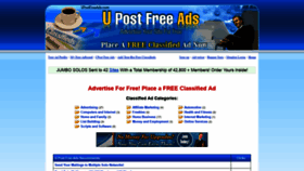 What Upostfreeads.com website looked like in 2020 (4 years ago)