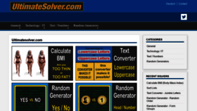 What Ultimatesolver.com website looked like in 2020 (4 years ago)