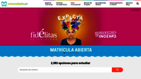 What Universidades.cr website looked like in 2020 (4 years ago)