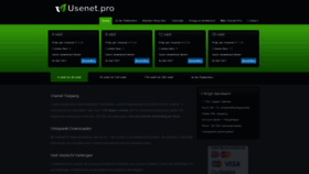 What Usenet.pro website looked like in 2020 (4 years ago)