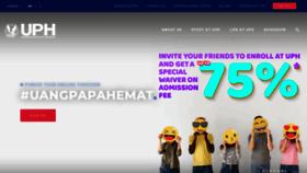 What Uph.edu website looked like in 2020 (5 years ago)