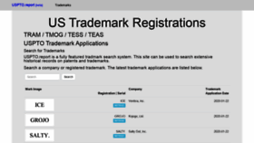 What Uspto.report website looked like in 2020 (4 years ago)
