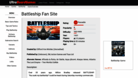 What Ultrabattleship.com website looked like in 2020 (4 years ago)
