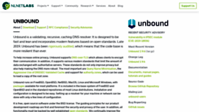 What Unbound.net website looked like in 2020 (4 years ago)
