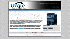What Uniquepropertyservices.com website looked like in 2020 (4 years ago)