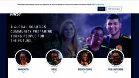 What Usfirst.org website looked like in 2020 (5 years ago)