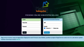 What Ujicoba-presensi2019.malangkab.go.id website looked like in 2020 (4 years ago)
