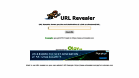 What Urlrevealer.com website looked like in 2020 (4 years ago)