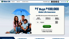 What Ubgq.globelifeinsurance.com website looked like in 2020 (4 years ago)