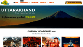What Uttarakhandtrips.com website looked like in 2020 (4 years ago)