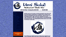 What Umisake.com website looked like in 2020 (4 years ago)