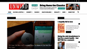 What Unwindmagazine.com website looked like in 2020 (4 years ago)