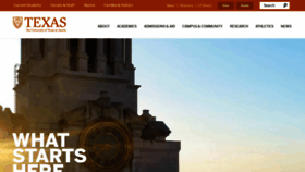 What Utexas.edu website looked like in 2020 (4 years ago)