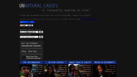 What Unnaturalcauses.org website looked like in 2020 (4 years ago)