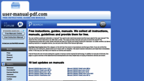 What User-manual-pdf.com website looked like in 2020 (4 years ago)