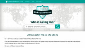 What Unknownphone.com website looked like in 2020 (4 years ago)