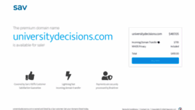 What Universitydecisions.com website looked like in 2020 (4 years ago)