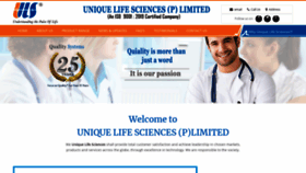 What Uniquelifesciences.in website looked like in 2020 (4 years ago)