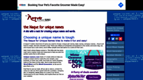 What Unique-names.com website looked like in 2020 (4 years ago)