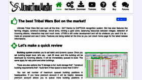 What Ultimatetribalwarsbot.net website looked like in 2020 (4 years ago)