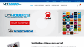 What Unihobbies.co.za website looked like in 2020 (4 years ago)