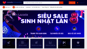 What University.lazada.vn website looked like in 2020 (4 years ago)