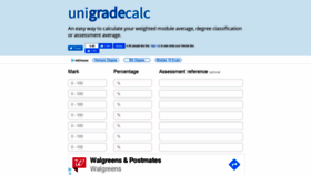 What Unigradecalc.com website looked like in 2020 (4 years ago)