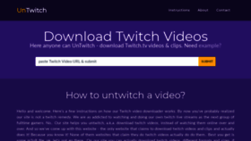 What Untwitch.com website looked like in 2020 (4 years ago)