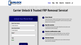 What Unlockpartner.com website looked like in 2020 (5 years ago)