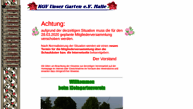What Unser-garten-halle.de website looked like in 2020 (4 years ago)