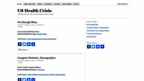 What Ushealthcrisis.com website looked like in 2020 (4 years ago)