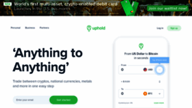 What Uphold.com website looked like in 2020 (4 years ago)