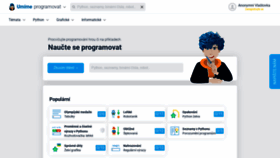 What Umimeprogramovat.cz website looked like in 2020 (5 years ago)