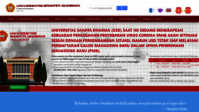 What Usd.ac.id website looked like in 2020 (3 years ago)