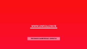 What Unfollow.fr website looked like in 2020 (4 years ago)