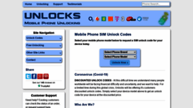 What Unlocks.co.uk website looked like in 2020 (4 years ago)