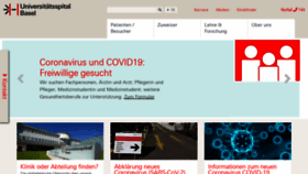 What Unispital-basel.ch website looked like in 2020 (3 years ago)