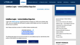 What Uspslitebluelogin.net website looked like in 2020 (3 years ago)