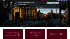 What Uniba.sk website looked like in 2020 (3 years ago)