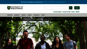 What Usask.ca website looked like in 2020 (3 years ago)