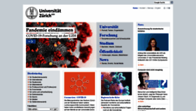 What Uzh.ch website looked like in 2020 (5 years ago)