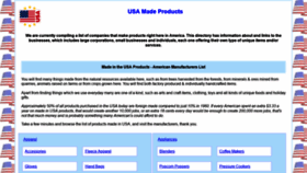 What Usamadeproducts.biz website looked like in 2020 (3 years ago)